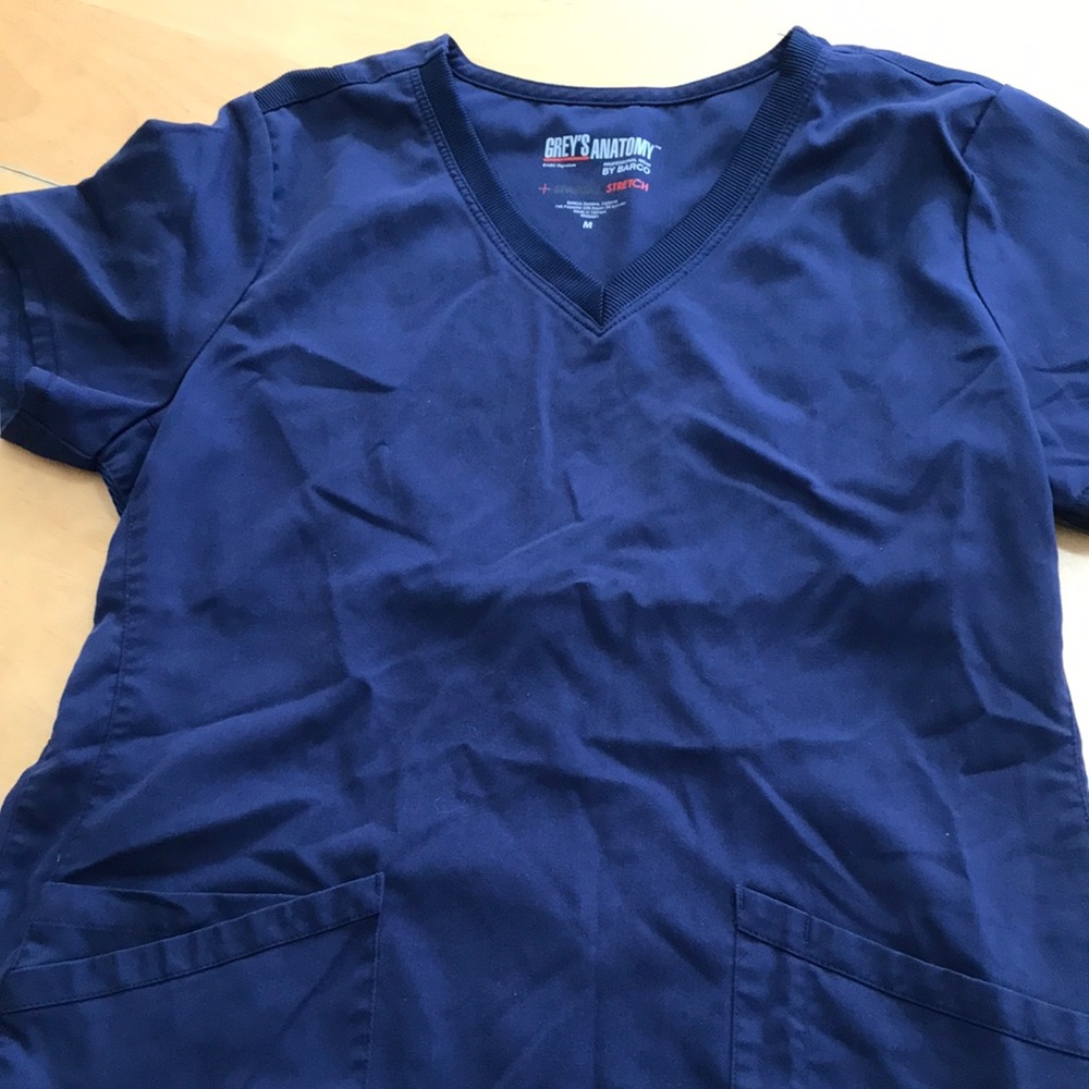 Grey’s anatomy by Barco scrubs shirt navy size S‎ great condition